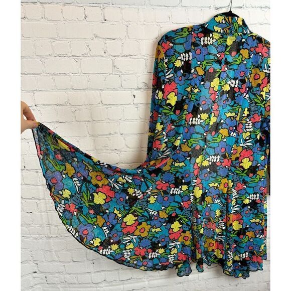 ALI MILES lightweight mesh multicolor open front cardigan sweater XL NWOT - Picture 9 of 9